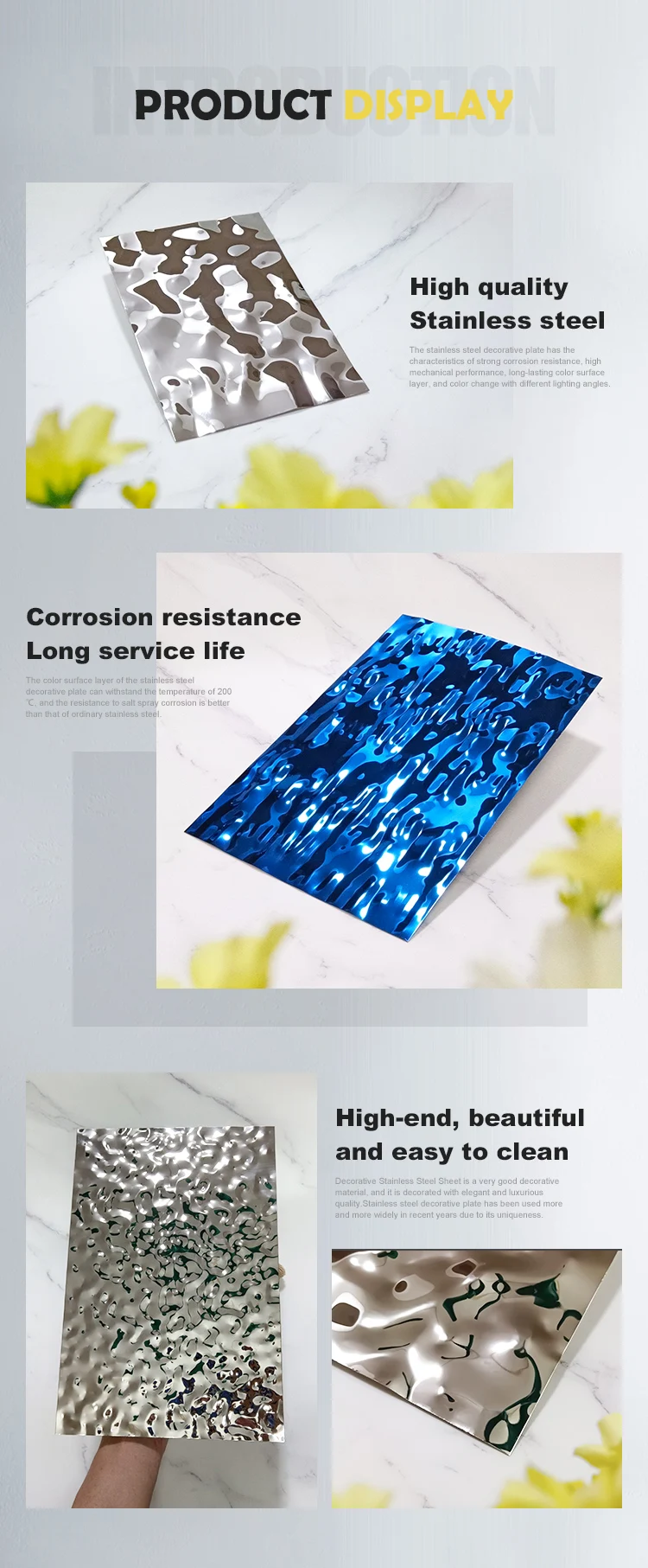 plaque de gaufrage de l'ondulation de l'eau